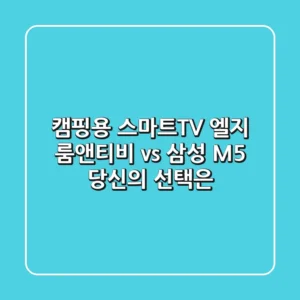 캠핑용 스마트TV? 엘지 룸앤티비 vs 삼성 M5, 당신의 선택은?