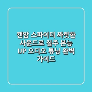 캔암 스파이더, 짜릿한 사운드로 질주 본능 UP! 오디오 튜닝 완벽 가이드