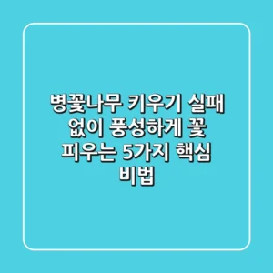 병꽃나무 키우기, 실패 없이 풍성하게 꽃 피우는 5가지 핵심 비법