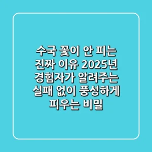 수국 꽃이 안 피는 진짜 이유 (2025년 경험자가 알려주는 실패 없이 풍성하게 피우는 비밀)