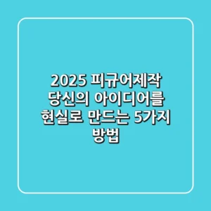 2025 피규어제작, 당신의 아이디어를 현실로 만드는 5가지 방법