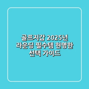 골프지갑, 2025년 라운딩 필수템? 현명한 선택 가이드