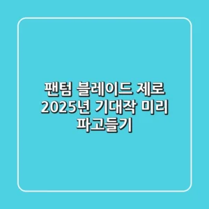 팬텀 블레이드 제로, 2025년 기대작 미리 파고들기