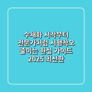 수채화, 시작부터 전문가처럼! 시행착오 줄이는 현실 가이드 (2025 최신판)