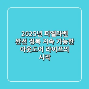 2025년 피엘라벤 완전 정복: 지속 가능한 아웃도어 라이프의 시작