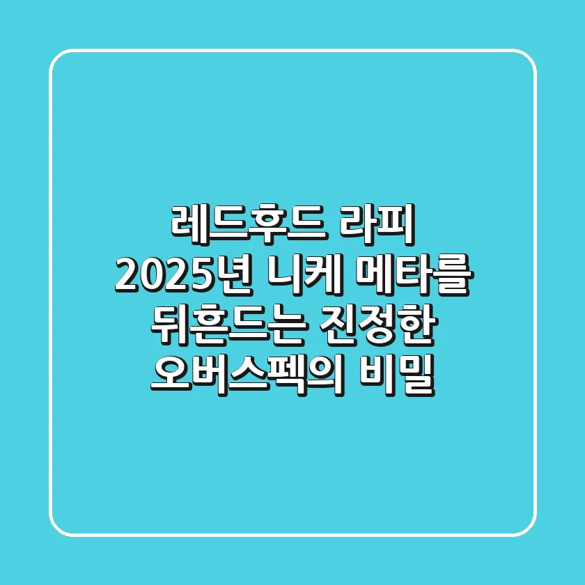 레드후드 라피, 2025년 니케 메타를 뒤흔드는 '진정한 오버스펙'의 비밀